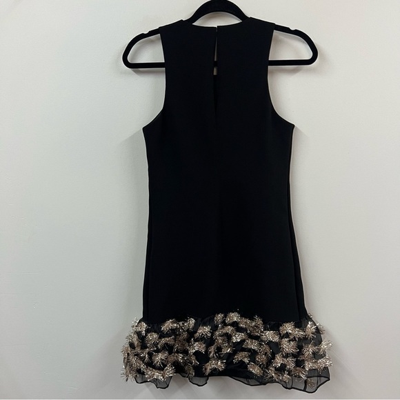 Trina Turk Berry Crepe Trapeze Tinsel Cocktail Dress - Picture 8 of 14